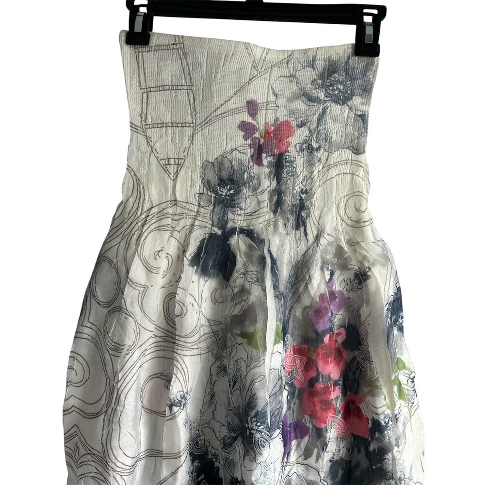 Lapis One Size Boho Y2K Ribbed Strapless Shimmer Convertible Dress to‎ Skirt - Picture 2 of 8